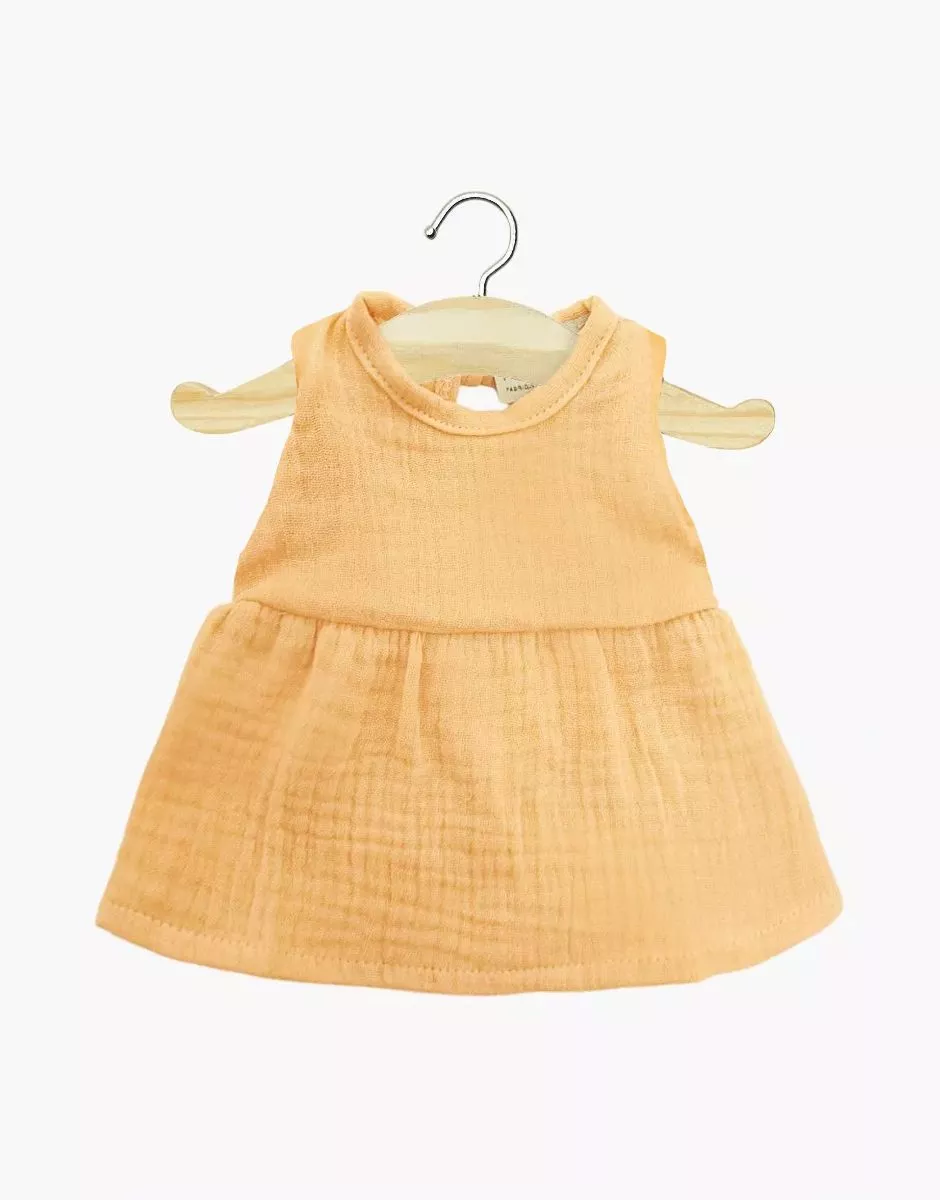 Minikane Babypop Kleertjes - Kleedje Zm Faustine Abrikoos 34-37 cm