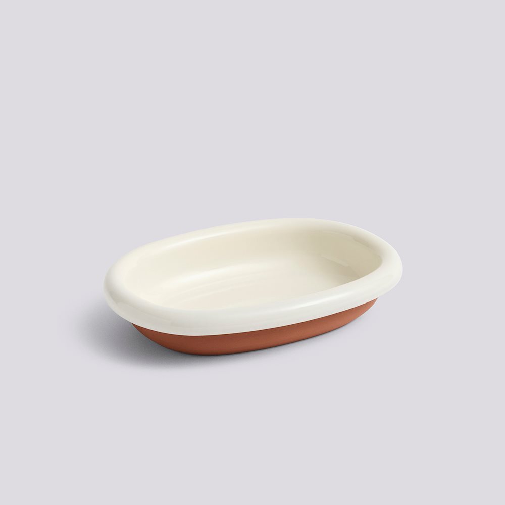 HAY Serveerschaal Barro Ovaal Off-White small 5x20x27.5 cm
