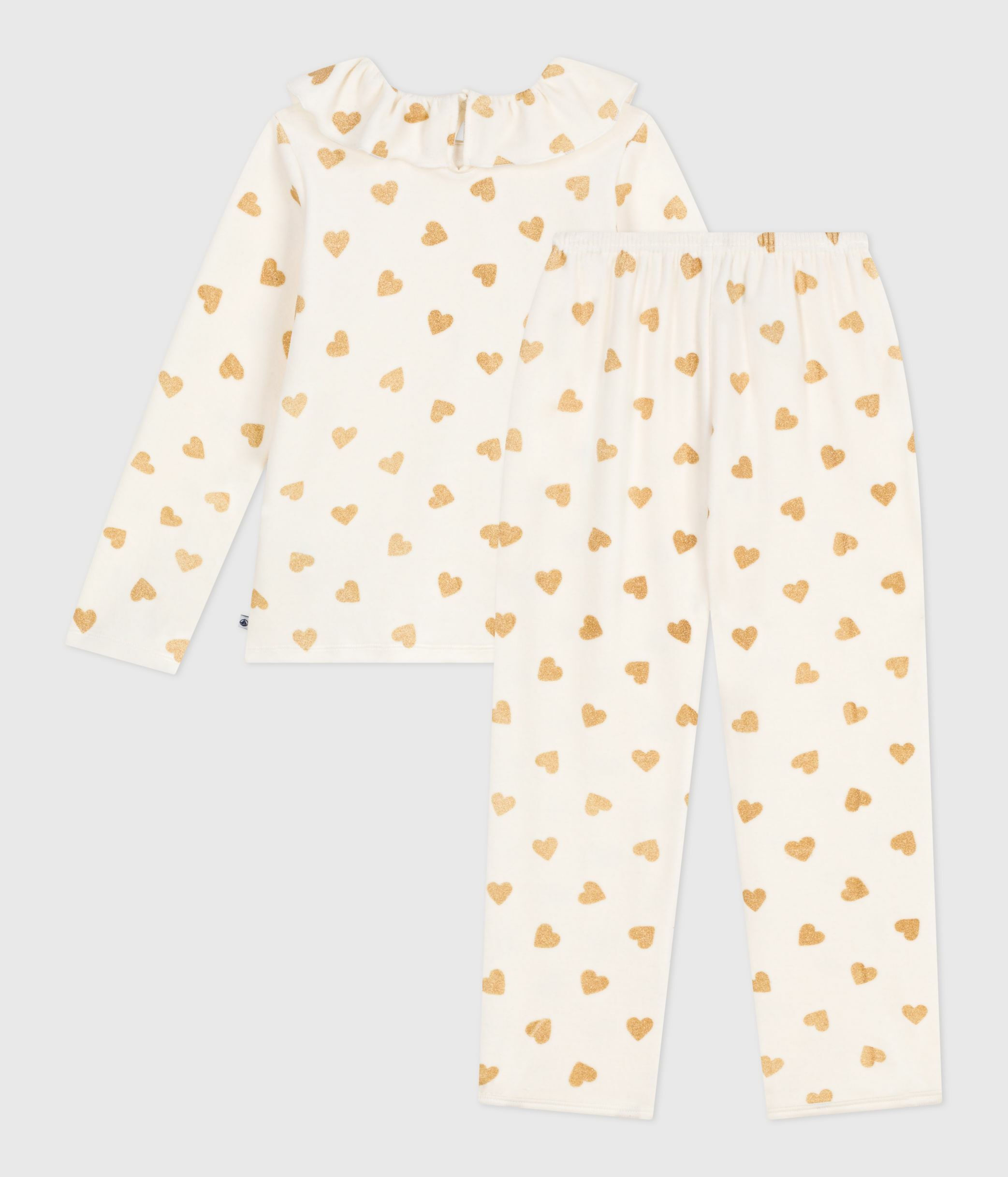 Petit Bateau Pyjama Meisjes Hartjes Milk-Dore