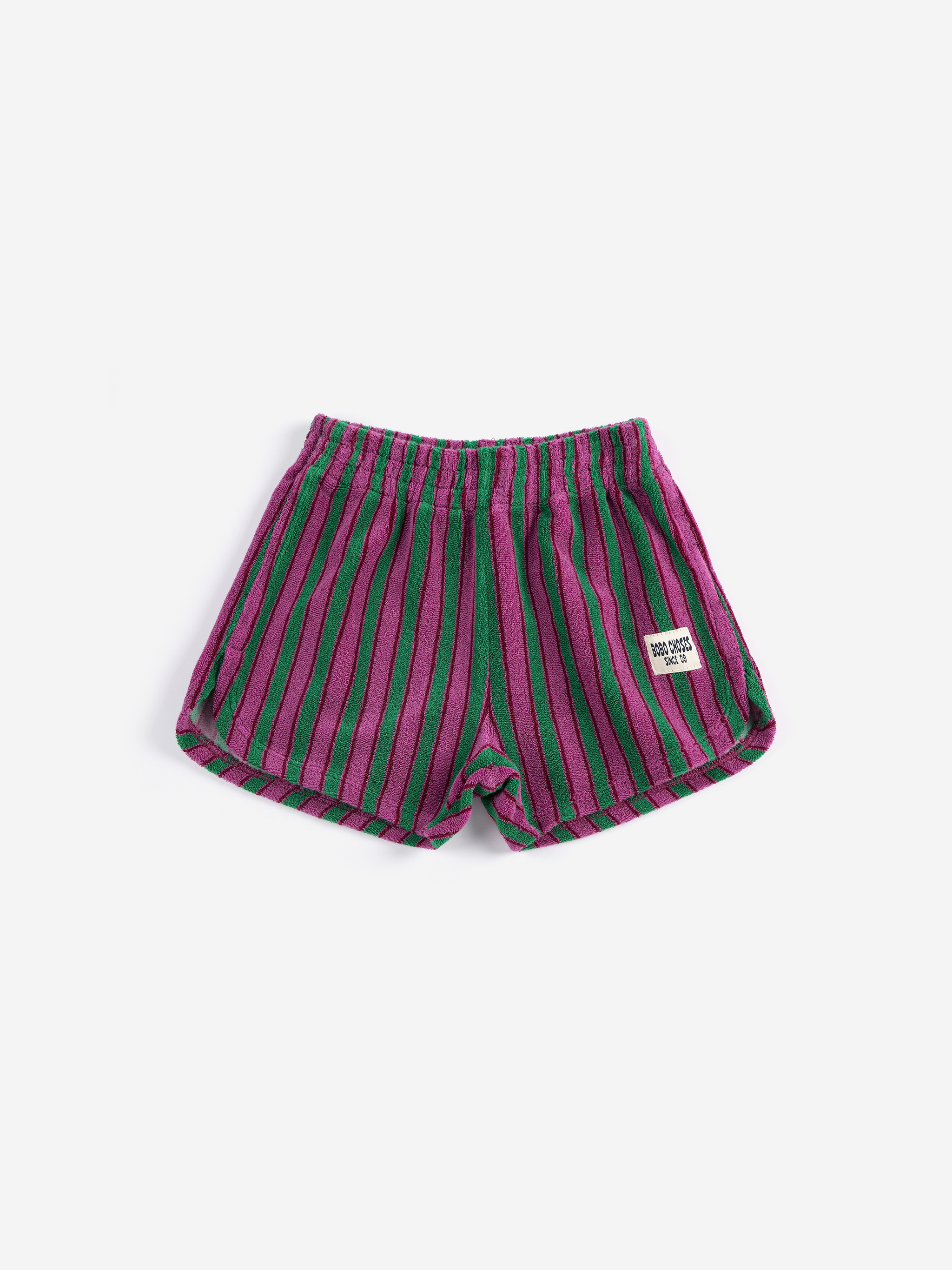 Bobo Choses Kids Short Gestreept Terry Cloth Purple