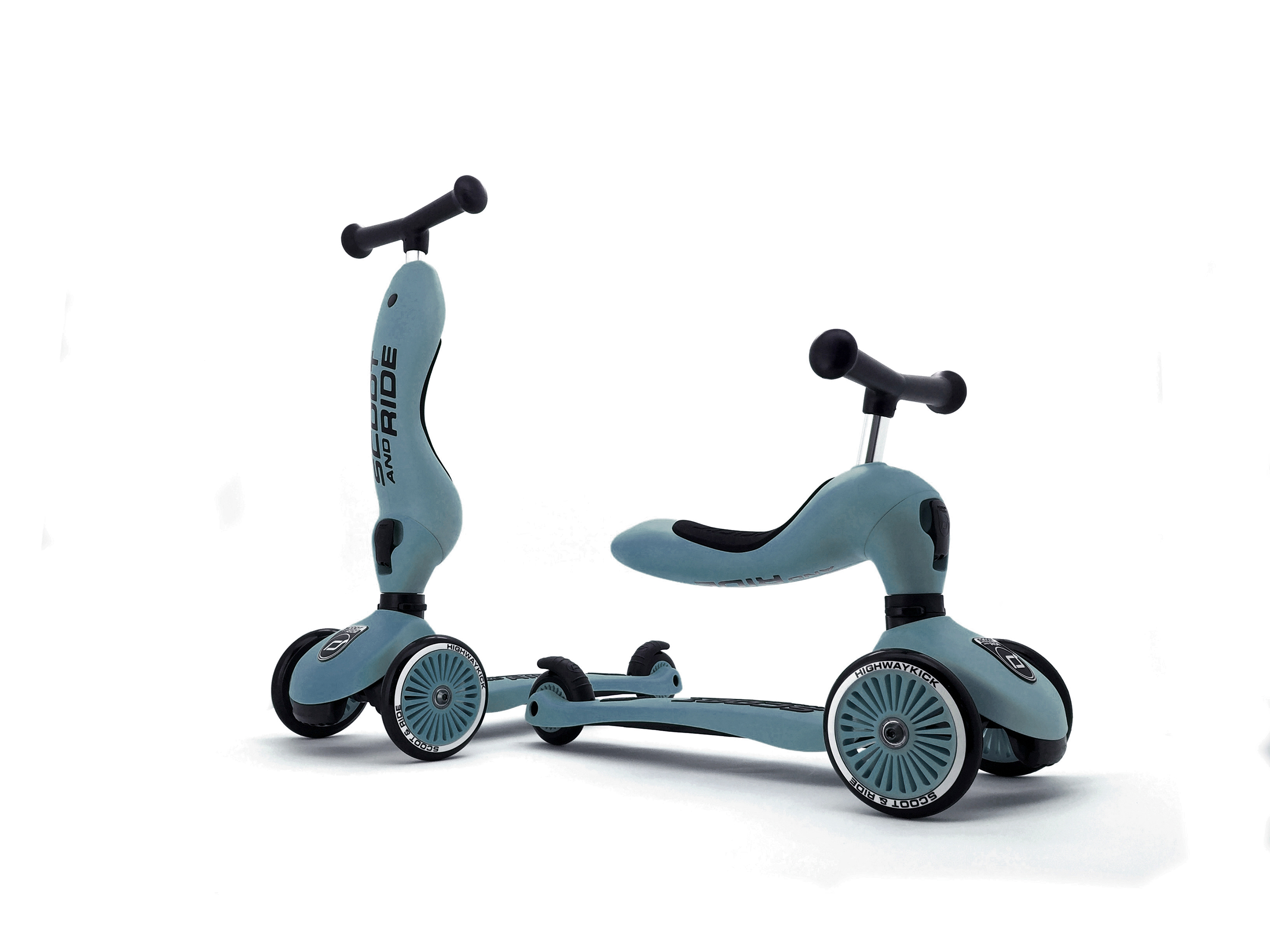 Scoot and Ride Highwaykick 1 Loopfiets-Step in 1 Steel - 1-5 jaar