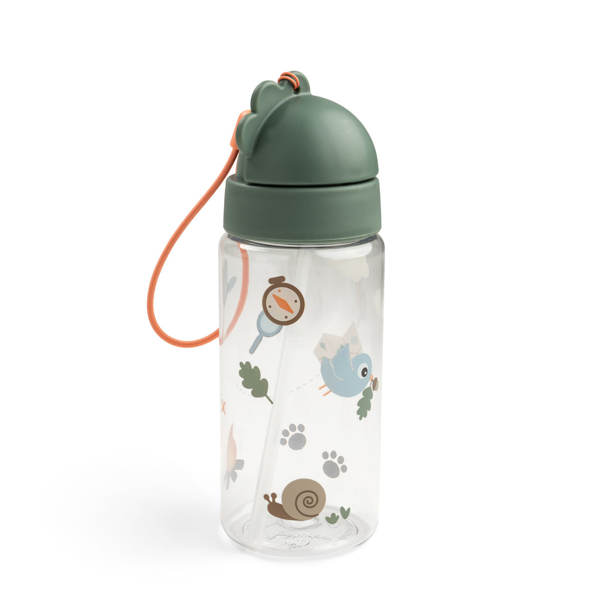 Done By Deer Drinkfles Rietje Tiny trails Green 350 ml