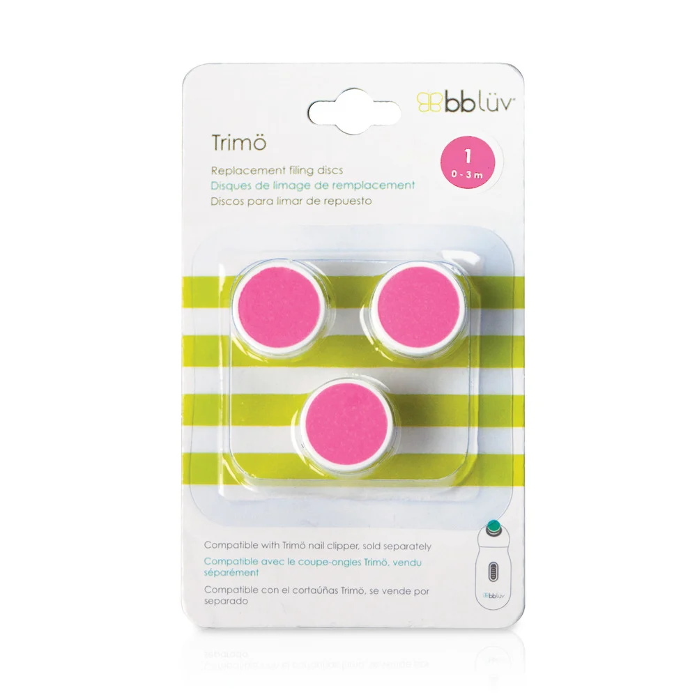 Bblüv Vervang Vijltjes voor Bblüv Elektrische Nageltrimmer Trimö Roze 0-3 maand - 3 stuks