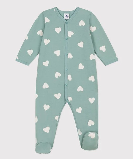Petit Bateau / Babypyjama van molton / hartjes paul - avalanche