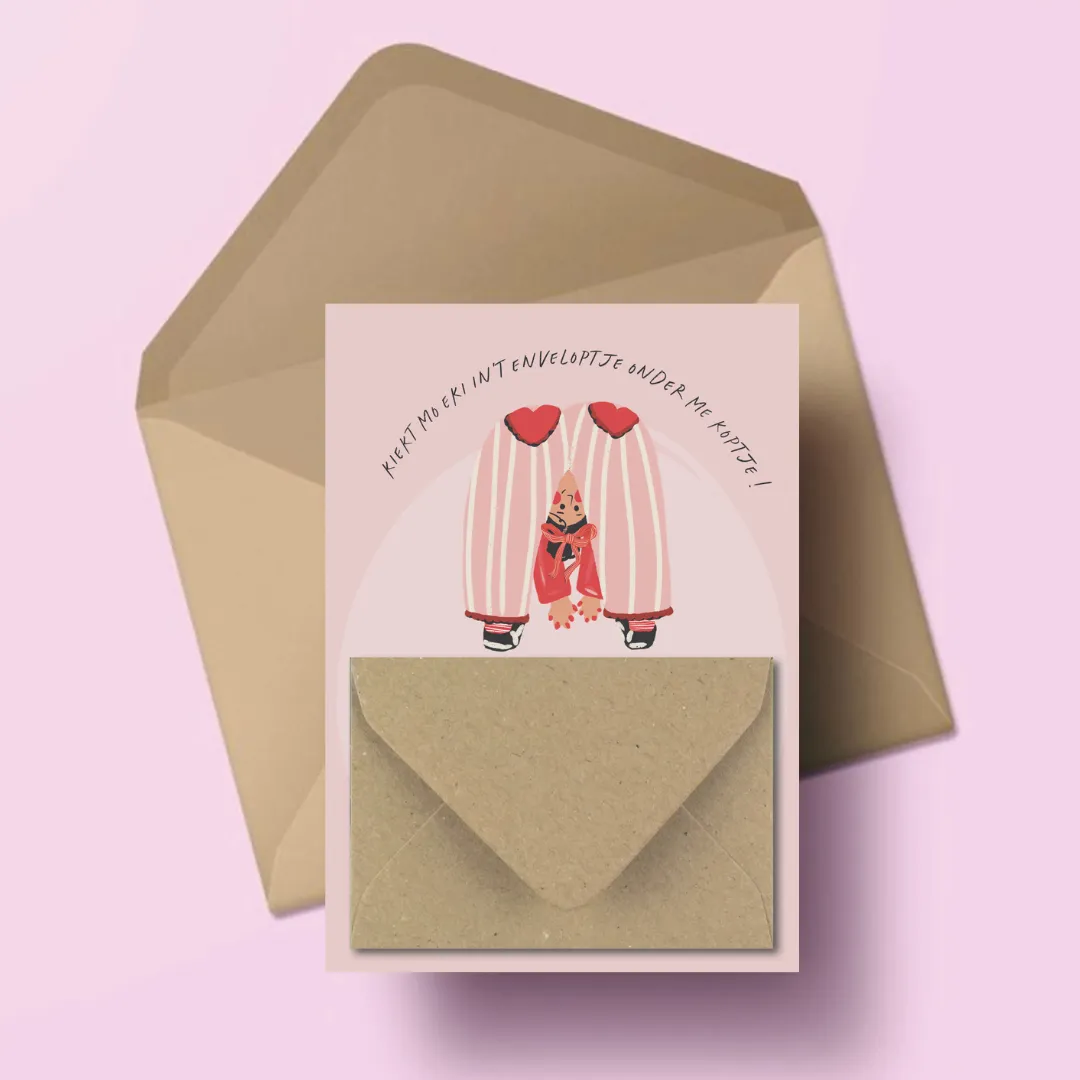 Moomade Wenskaart Kiekt mo eki int Enveloptje