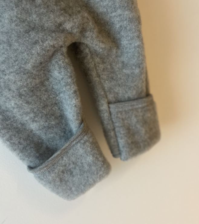 Engel Natur / hooded overall / light grey mélange