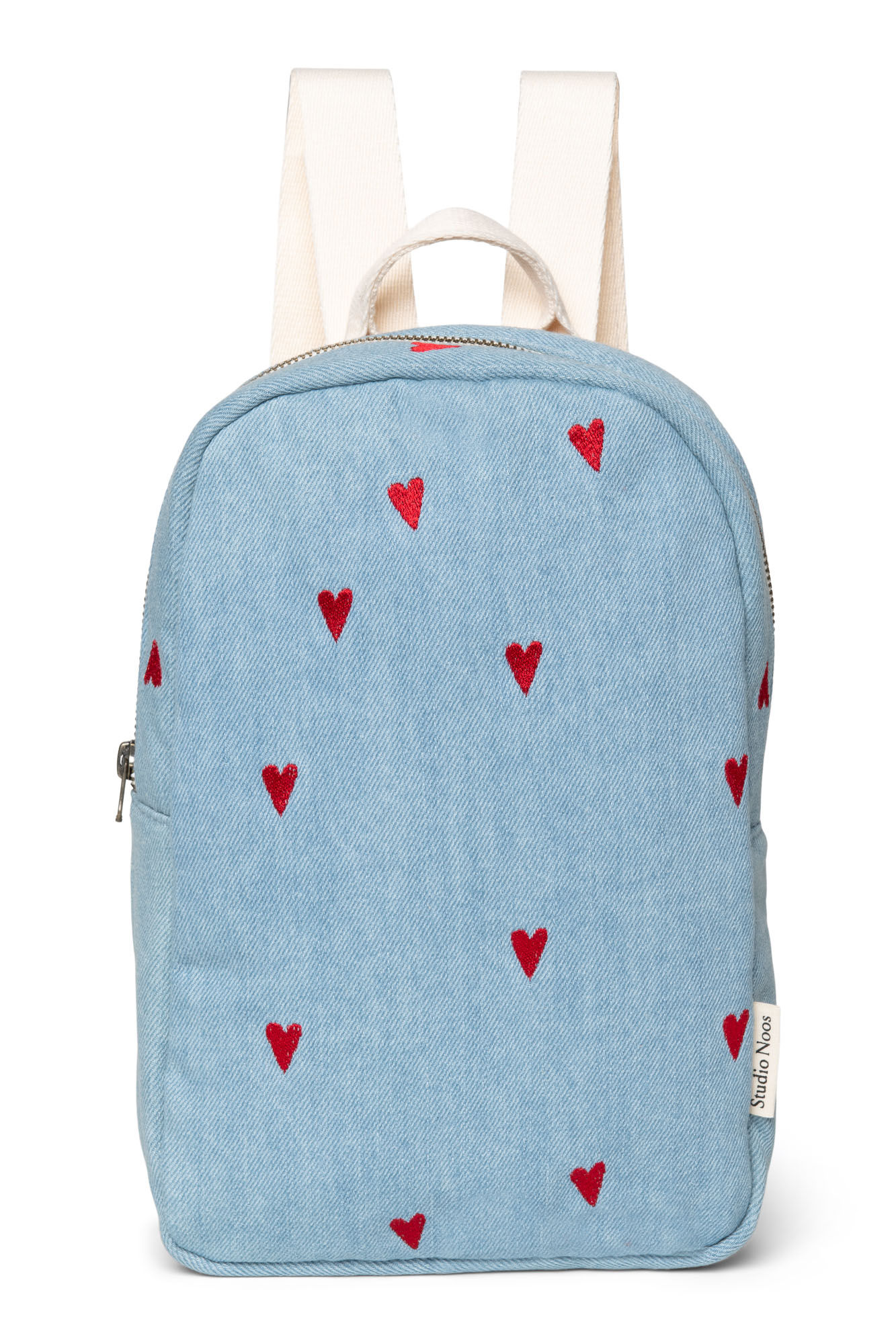 Studio Noos Rugzak Mini Denim Hearts 31x21x10 cm