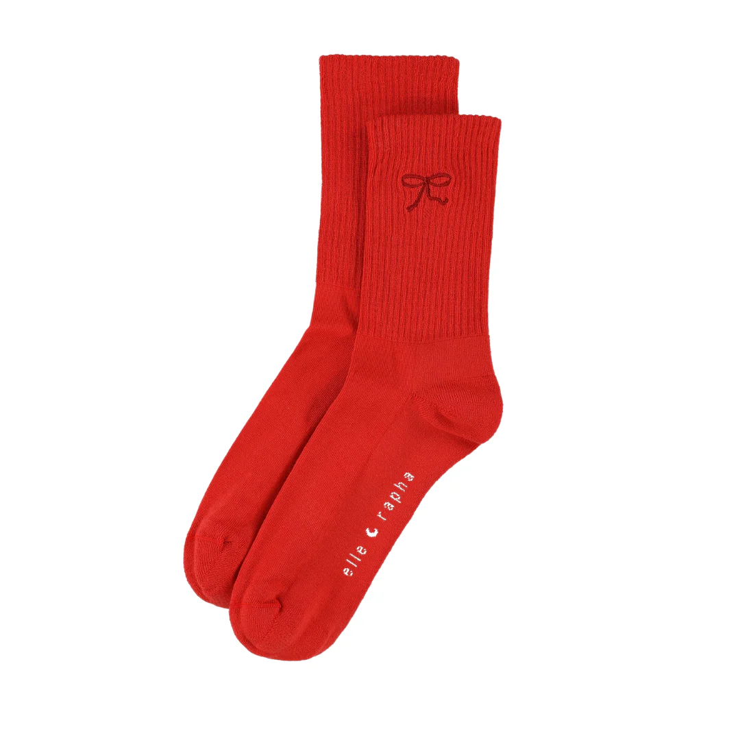 Elle and Rapha Adult Sokken Red Bow maat 37-41