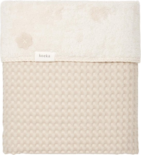 Koeka Deken Bed Oslo Wafel Teddy Sand-Pebble 150x200 cm