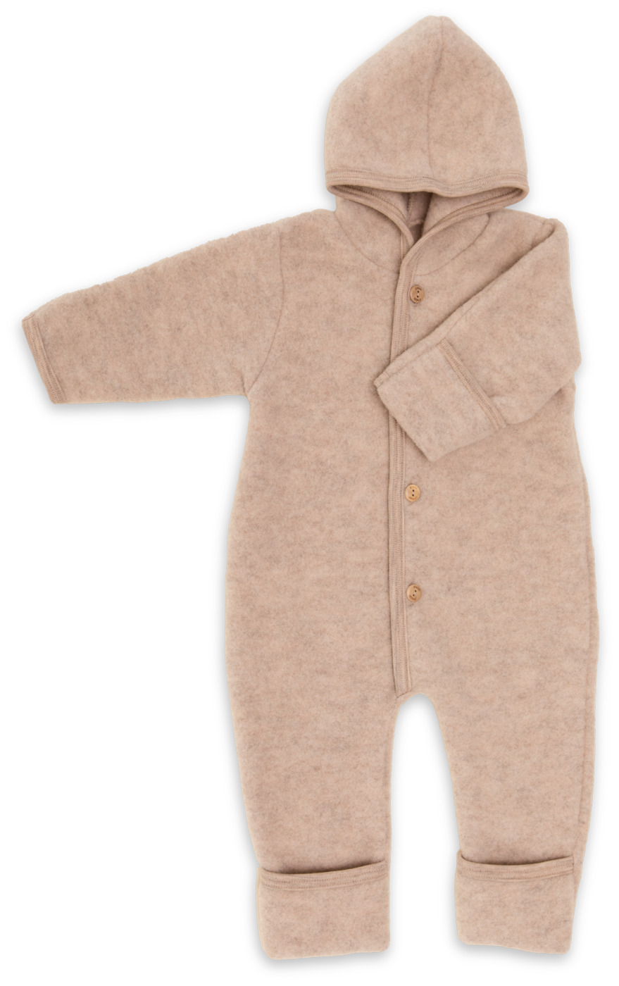 Engel Natur Hooded Overall Sand Mélange - 1 maand