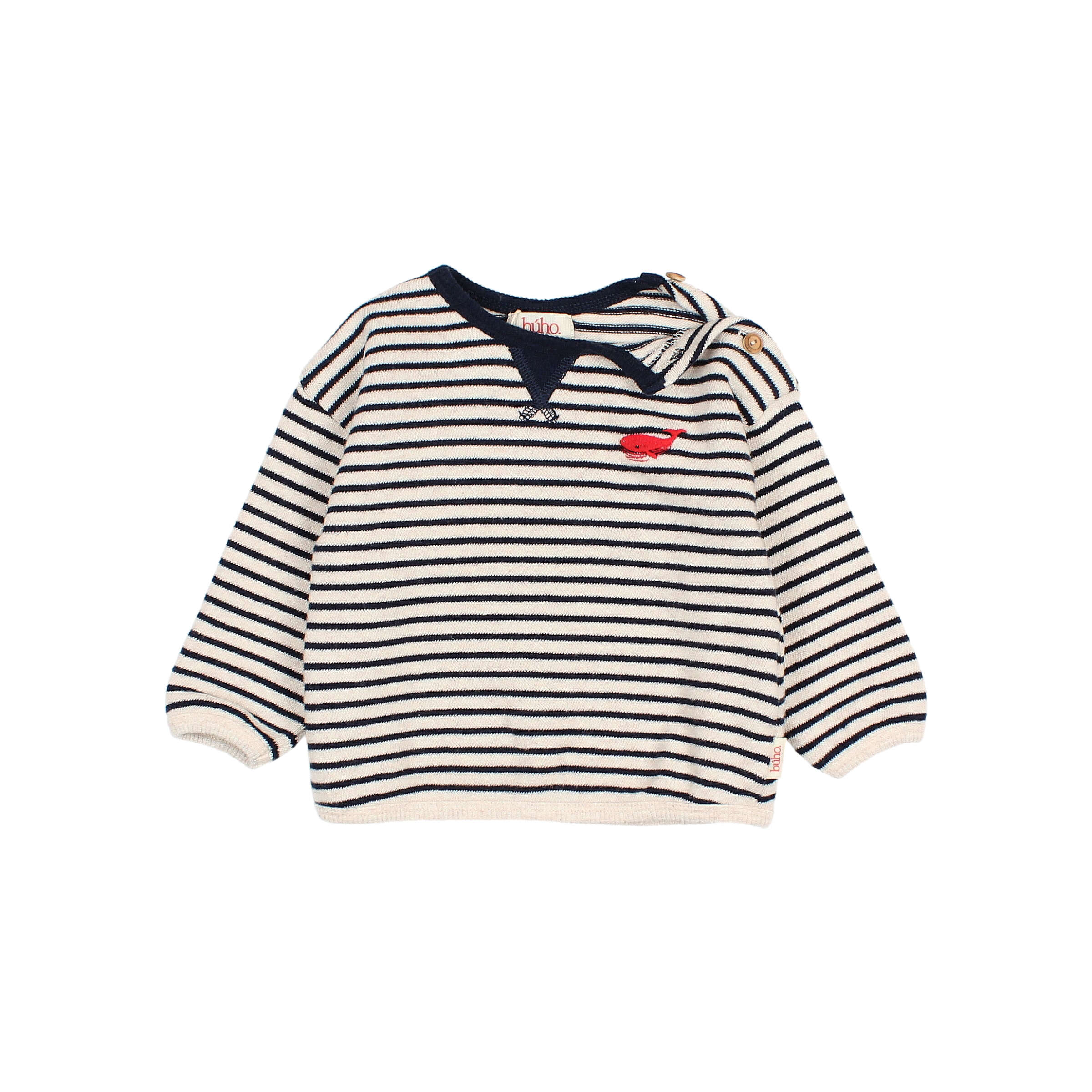 Buho Baby Sweater Soft Stripes Navy