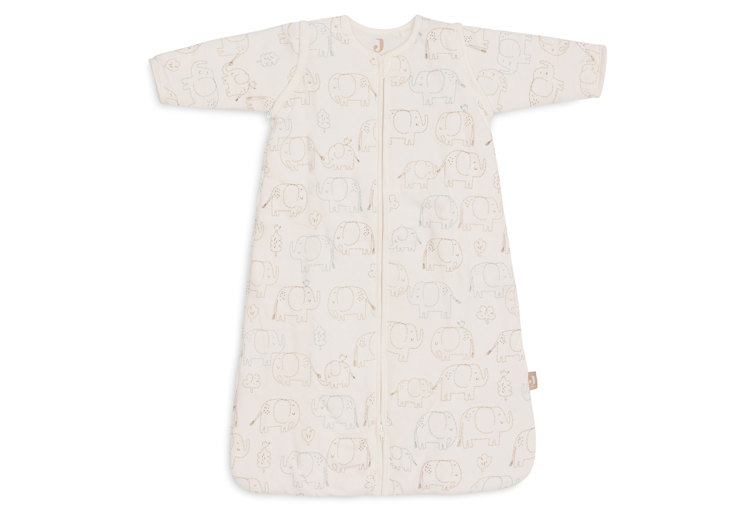 Jollein Slaapzak afritsbare Mouwen Elephant Tales 110 cm