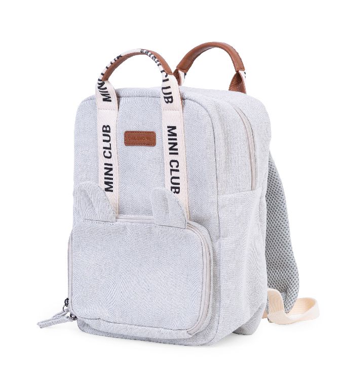 Childhome Rugzak Mini Club Signature Canvas Off White 32x23x10 cm