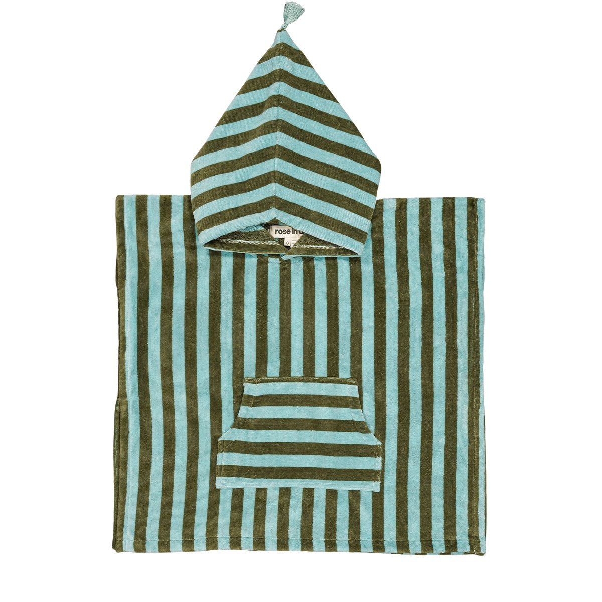 Rose In April Badponcho Khaki-Blauw 4-6 jaar
