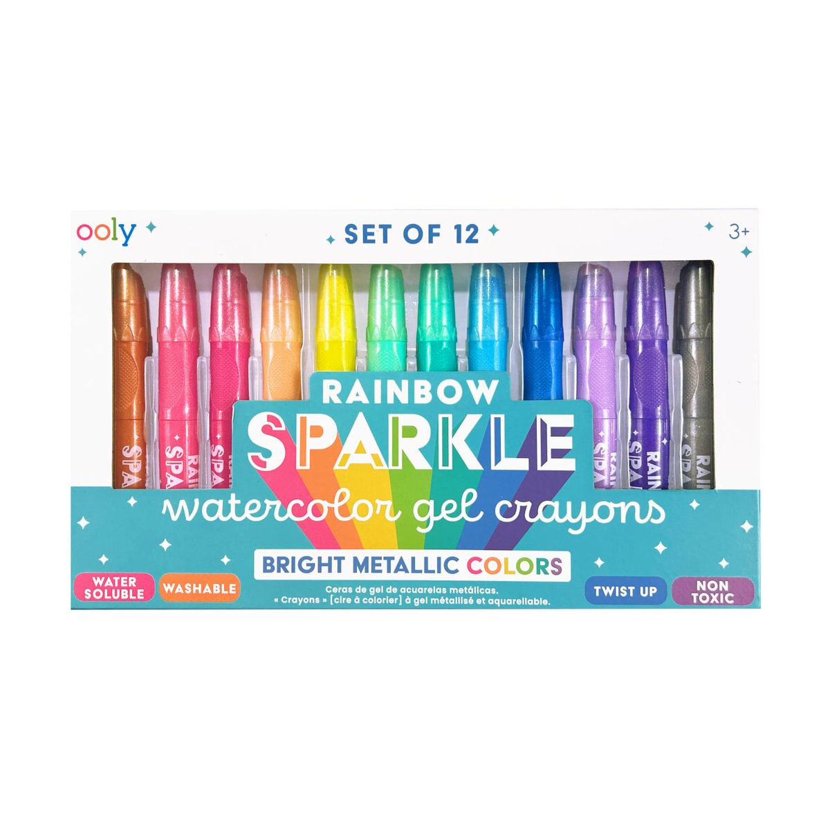 Ooly Aquarel Gelkrijtjes Rainbow Sparkle Metallic 12 stuks