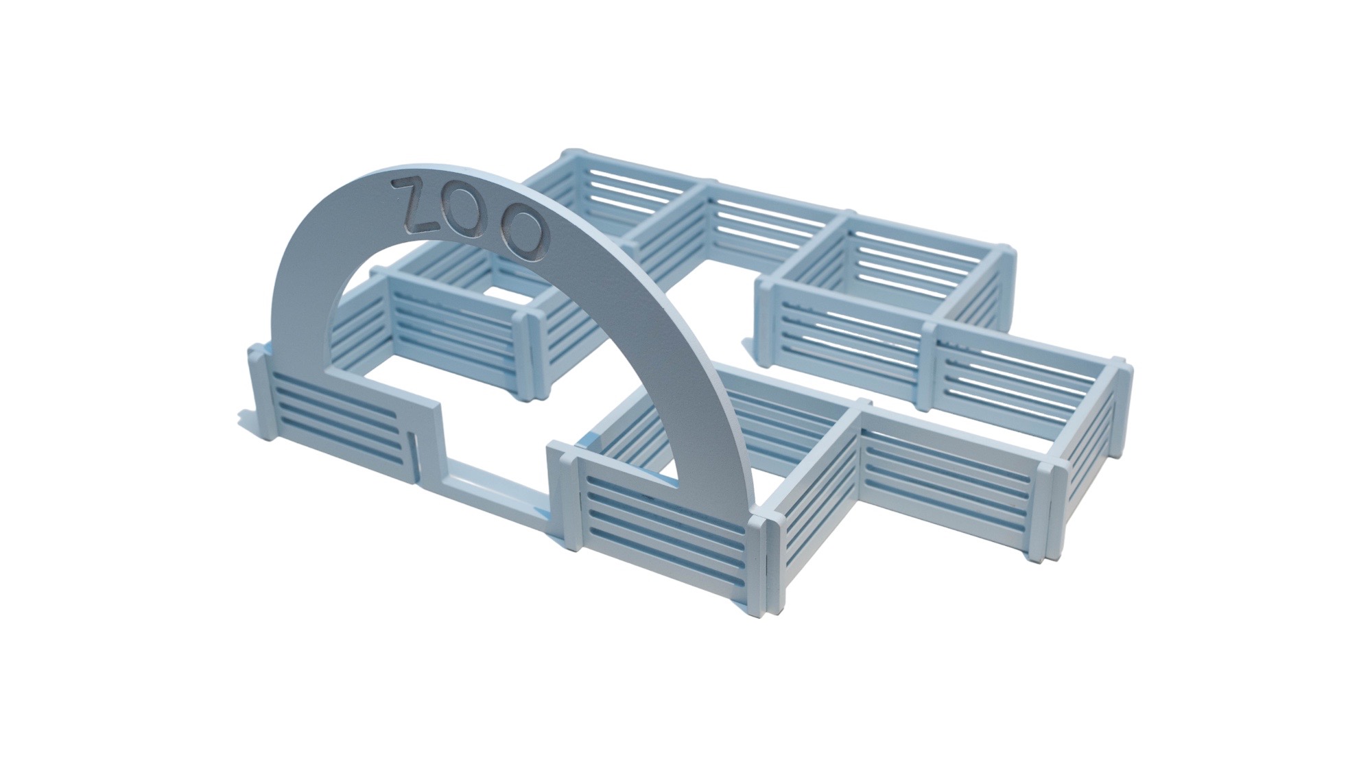 Lucu Dierentuin Lichtblauw Hout 80x62x27 cm