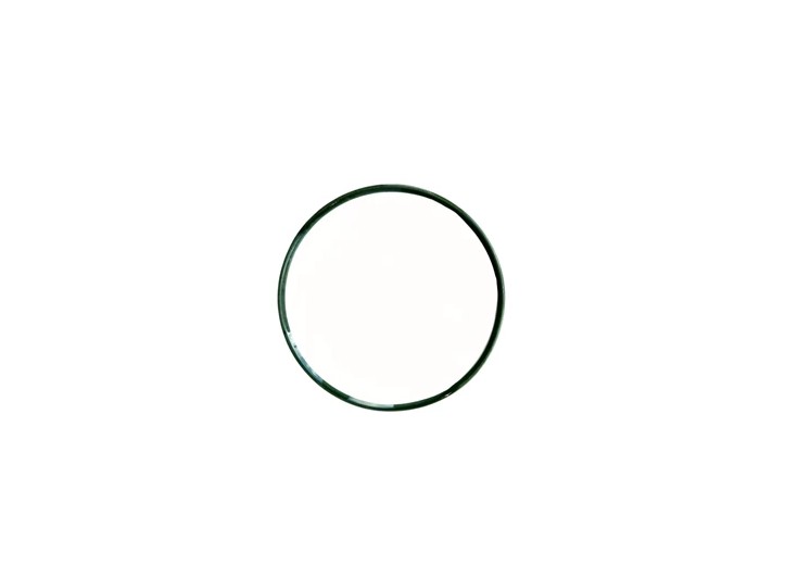 Val Pottery Bord Morning Bliss 22.5x3 cm - Dark Green Lines - Handgemaakt Keramiek