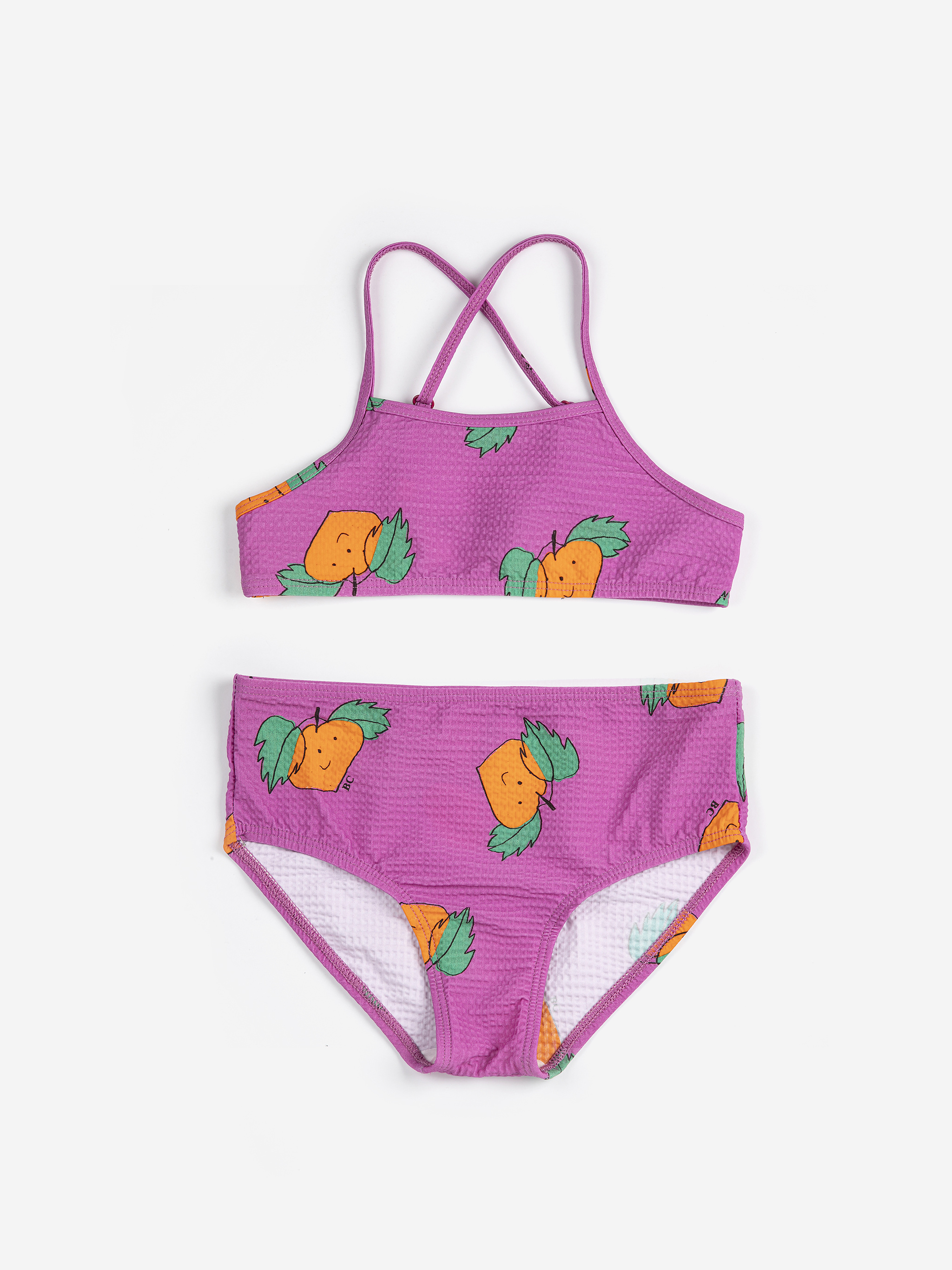 Bobo Choses Kids Bikini All Over Print Tangerine Purple