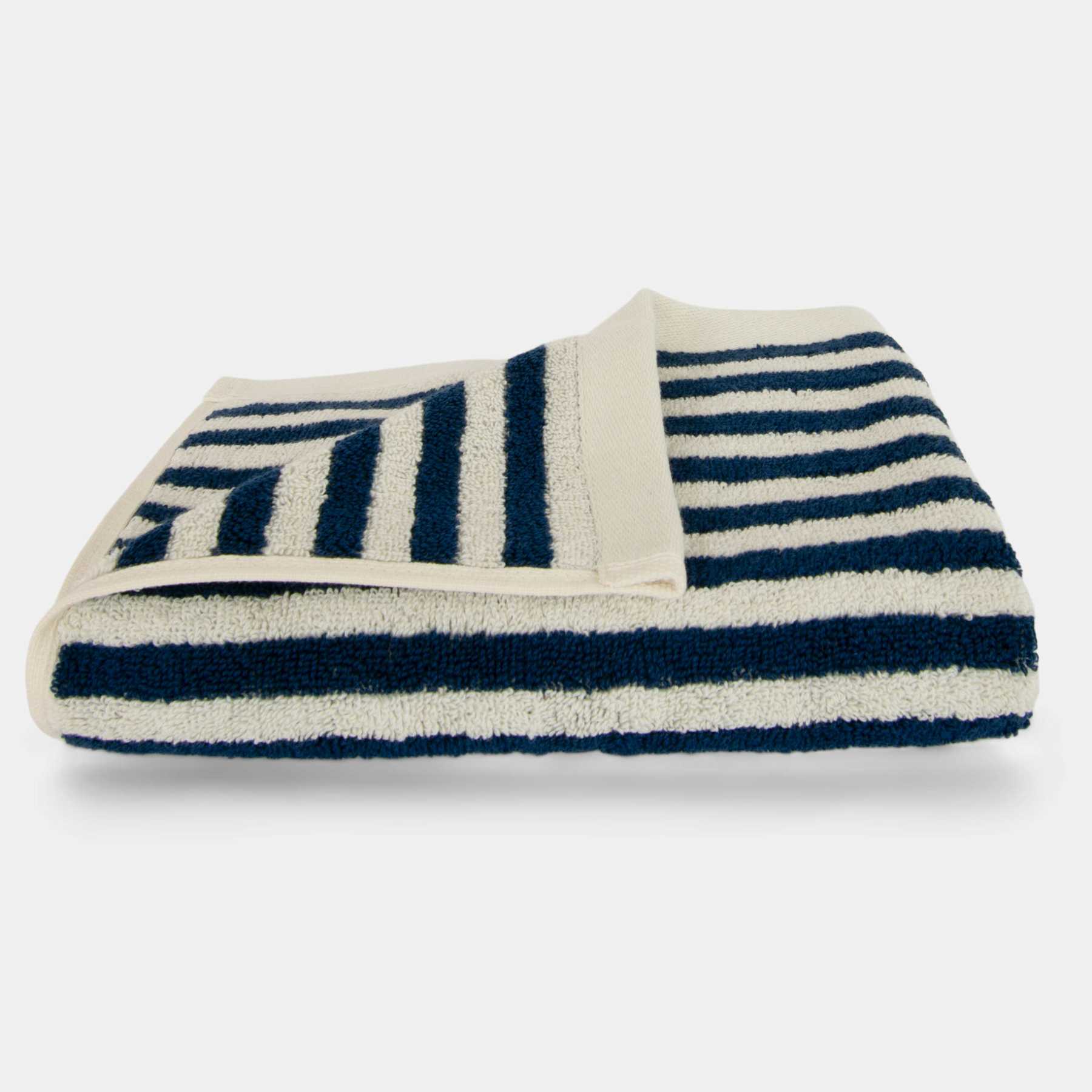 Homehagen Handdoek Slate Indigo Pinstripe 45x65 cm