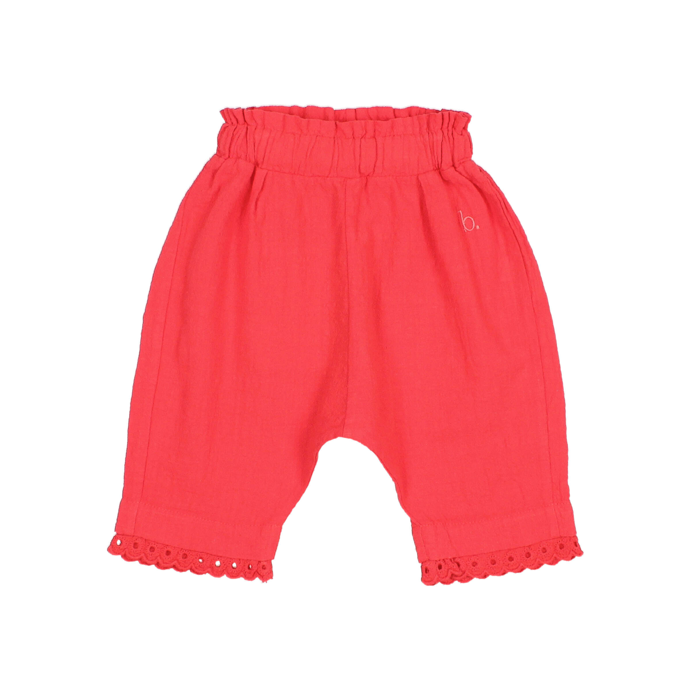 Buho Baby Broek Cotton Lace Coral