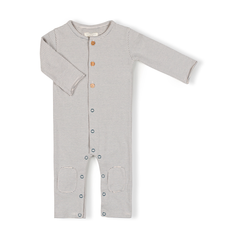 Nixnut Kruippakje Butt Storm Stripe Nb Unisex