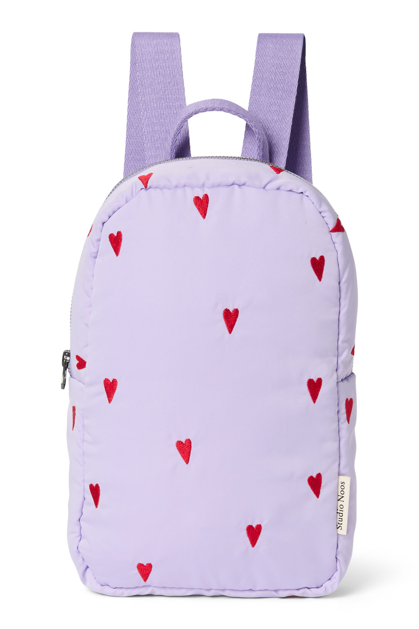 Studio Noos Rugzak Puffy Mini Purple Hearts 31x21x10 cm