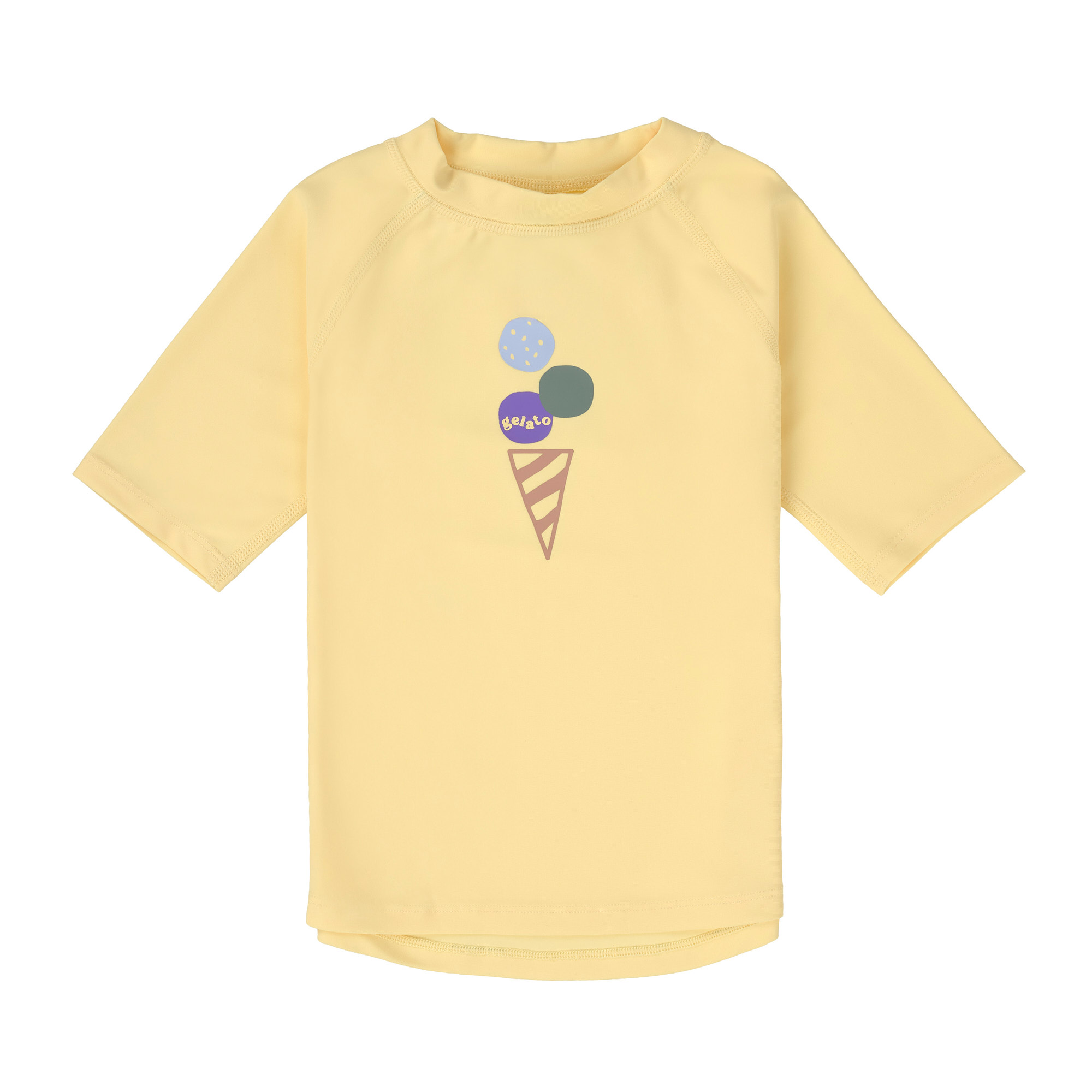Lässig T-shirt Km UV Rashguard Ice Cream Pale Yellow