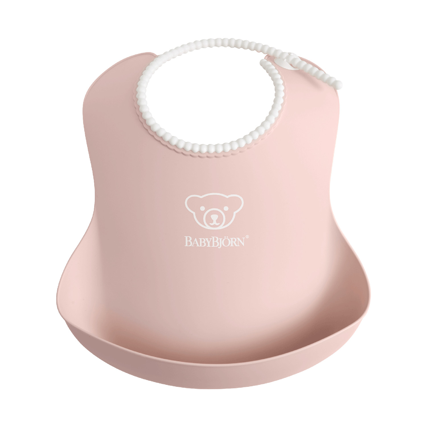BabyBjorn Slab Baby Bib met Opvangbakje Powder Pink