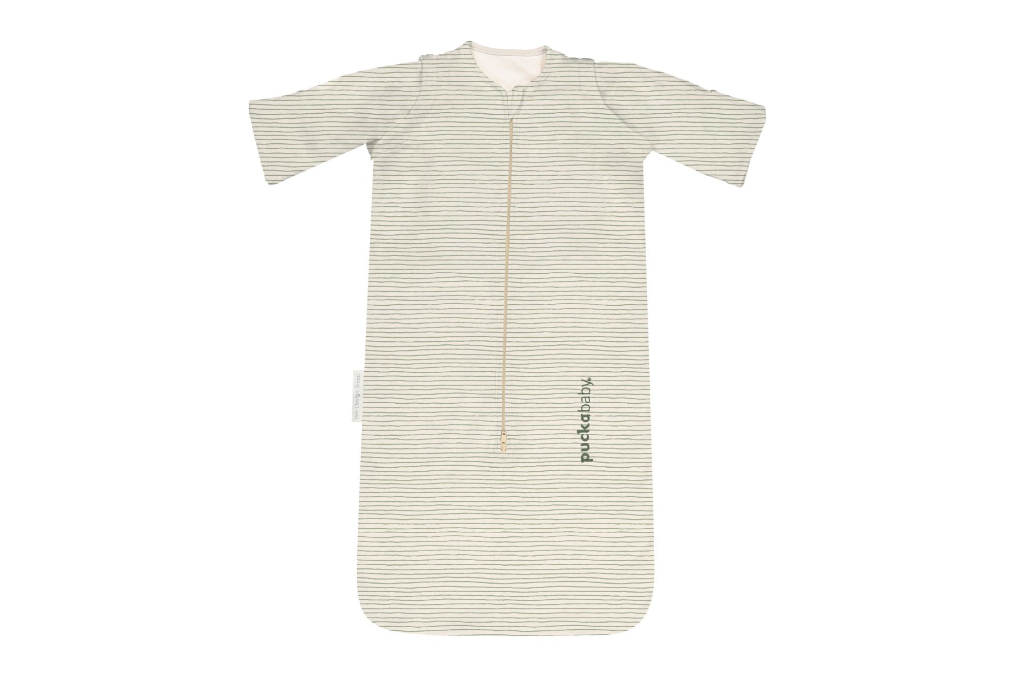Puckababy Slaapzak The Bag Newborn Cotton Green Stripes 0-6 maand - 70 cm - Tog 0.5