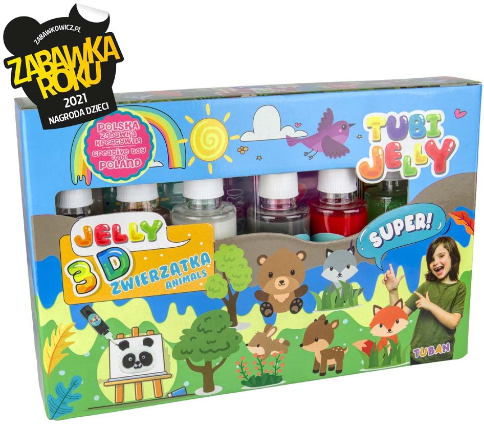 Tuban Tubi Jelly Set Animals - 6 Kleuren
