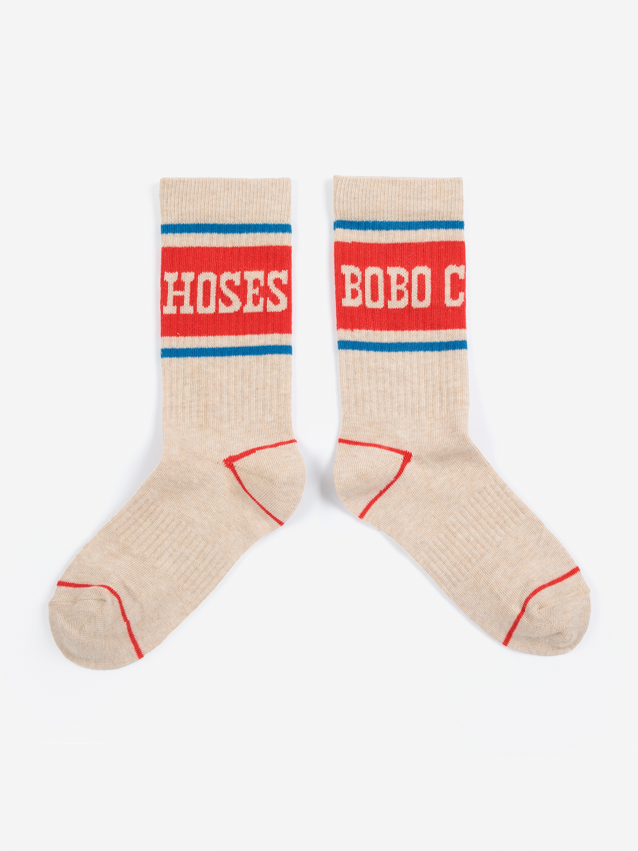 Bobo Choses Kids Sokken Lang Pop Wit-Rood-Blauw - maat 32-34