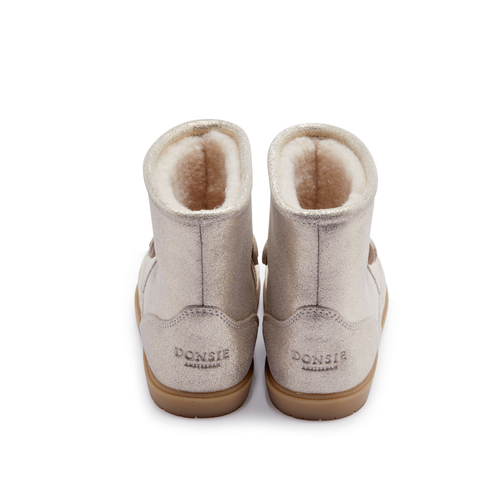 Donsje Boots Xelly Bunny Silver Metallic Leather