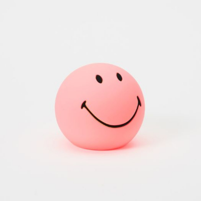Mr.Maria Mini LED Lamp Smiley Pink Bundle of Light - Soft Silicone - 15 min Timer - 12x11 cm