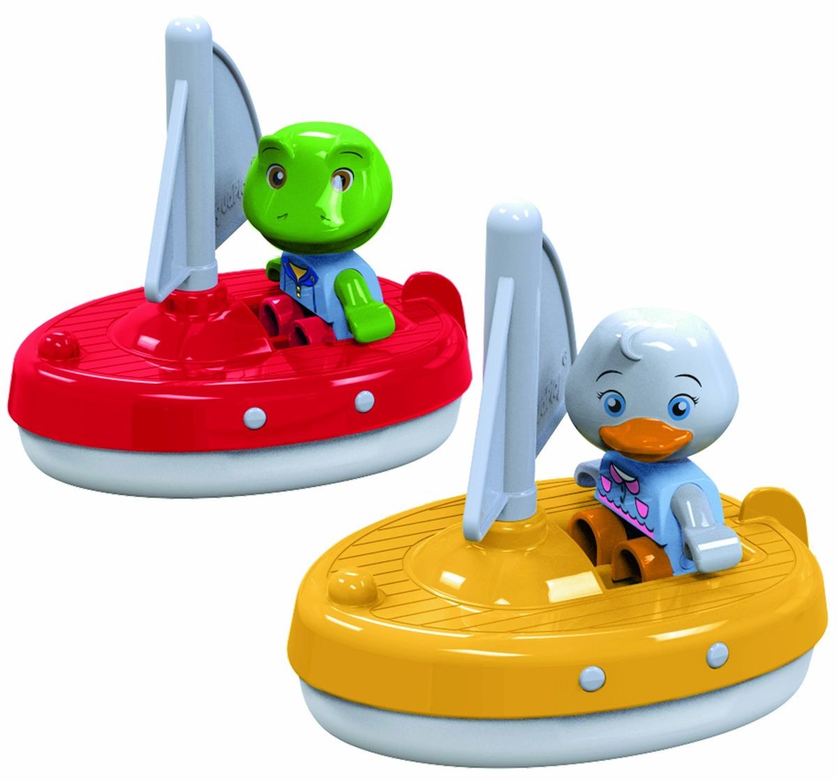 Aquaplay zeilboot 2 stuks met 2 figuren