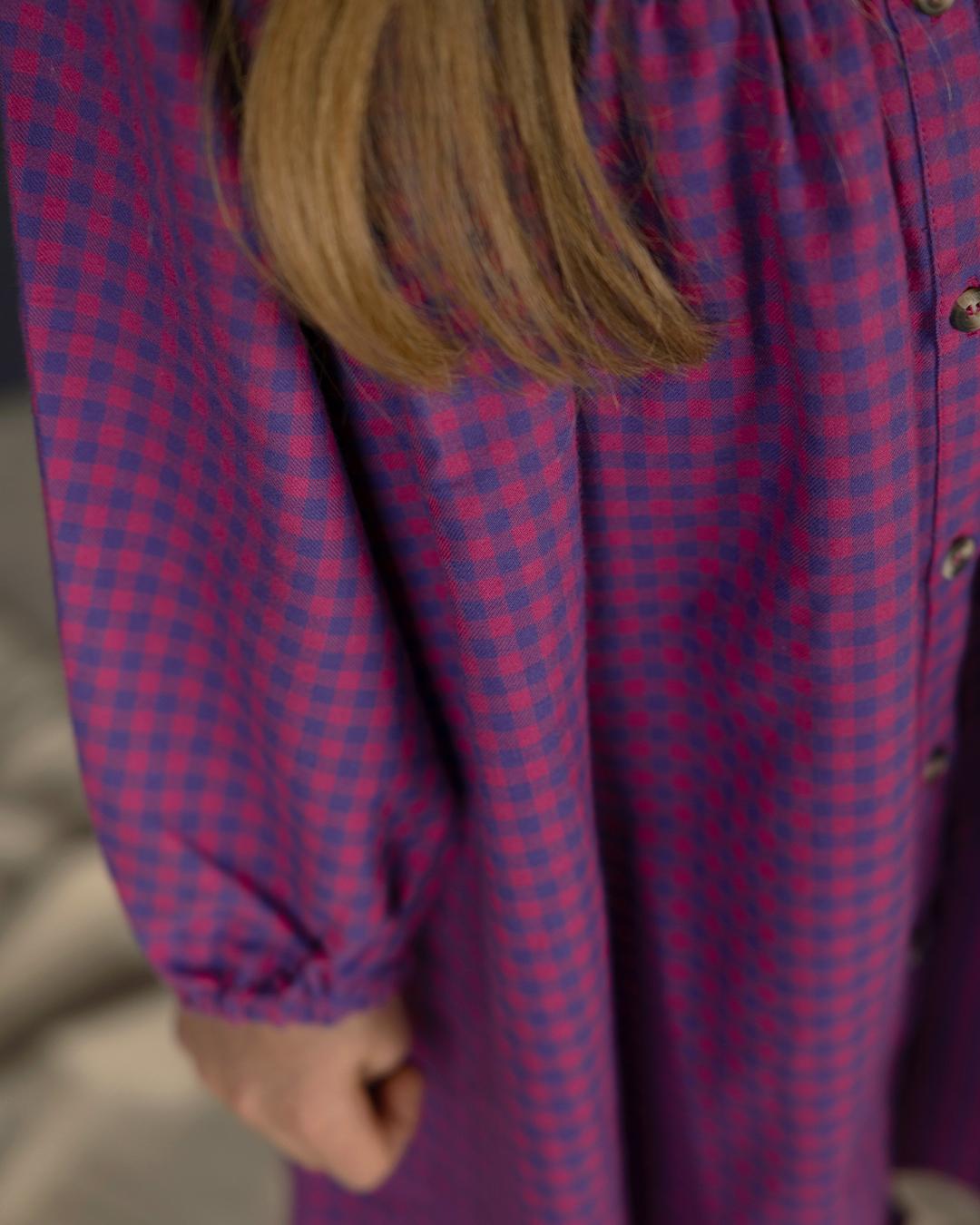 Nixnut Kids Kleed Lon Blueberry Checkered