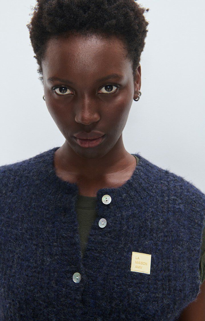 American Vintage Adult Gilet Zm Navy Mouline