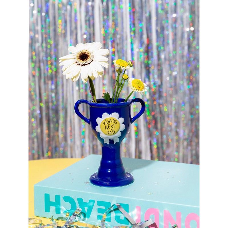 DOIY Vaas Trophy World's Best Dad - 8x7.3x12 cm - Keramiek