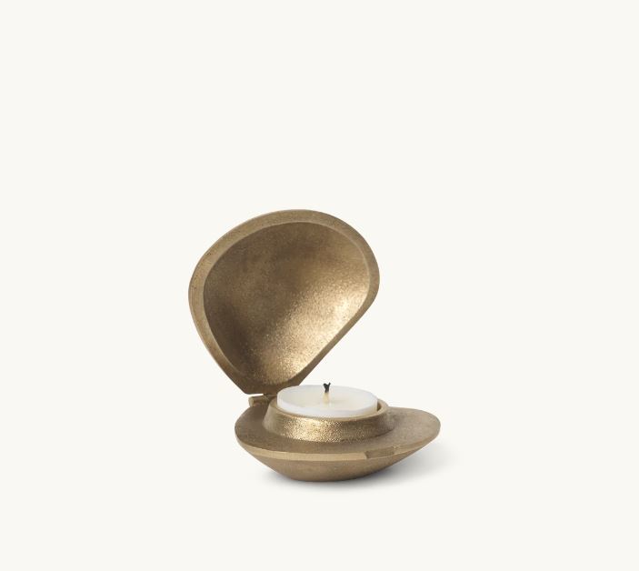 Ferm Living Kaarshouder Clam Brass