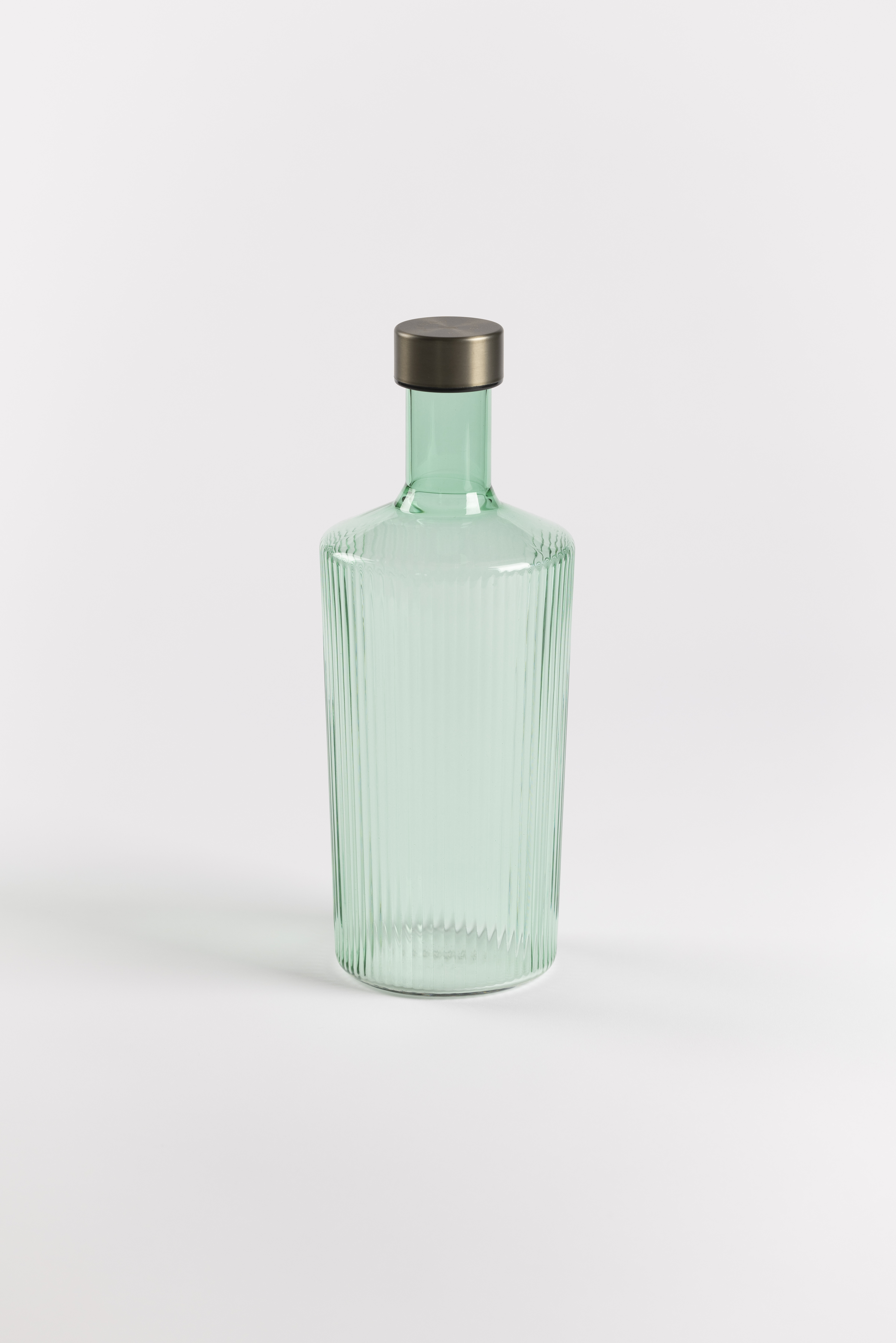 Paveau Ribbed Fles/Karaf Bondi Green 1.25l - 10.5x28 cm