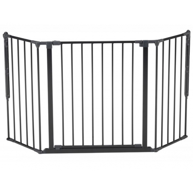 Babydan Deurhekje-Roomdivider Olaf Wide Zwart 90-140 cm