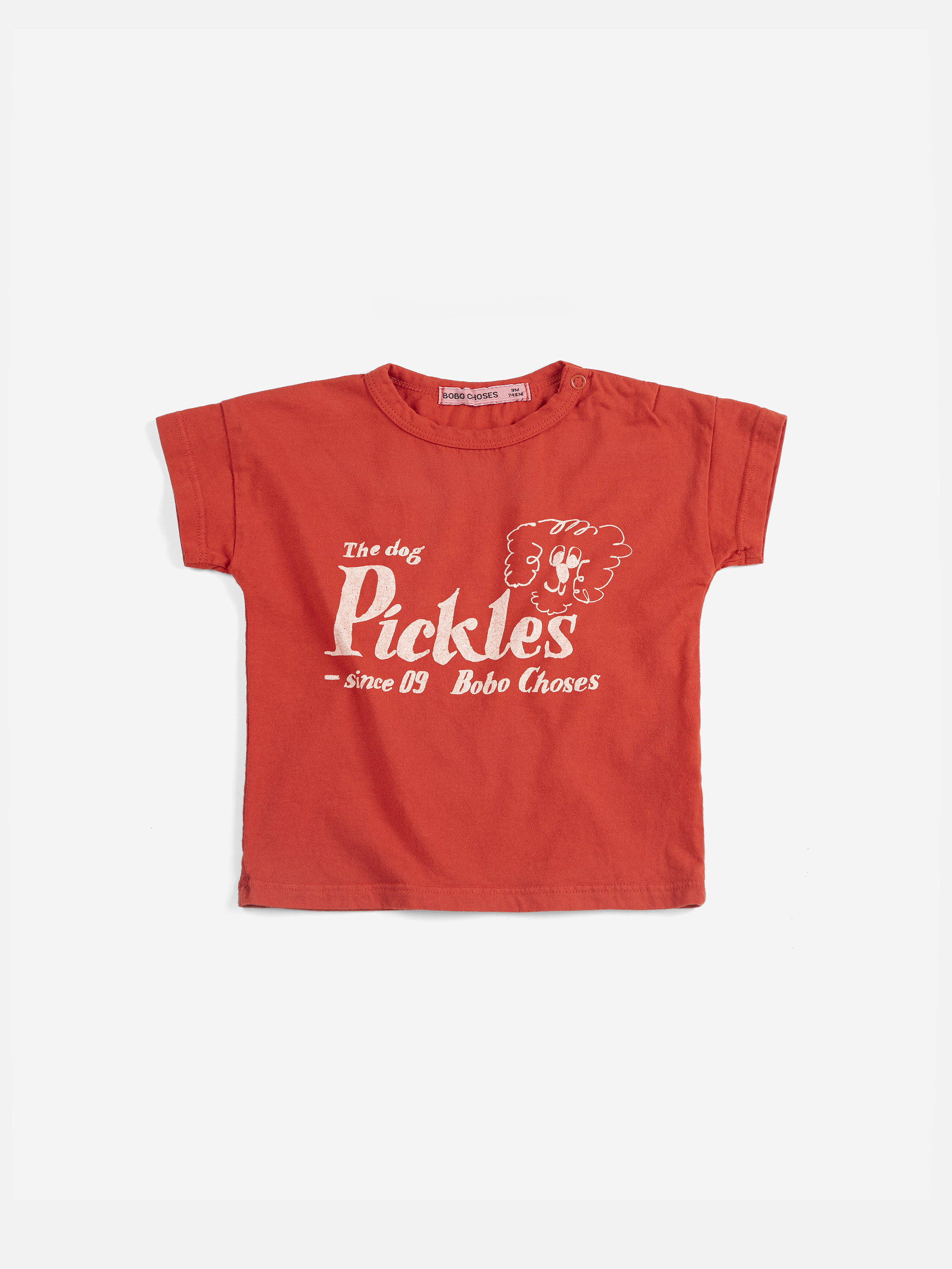 Bobo Choses Baby T-shirt Pickles The Dog Red