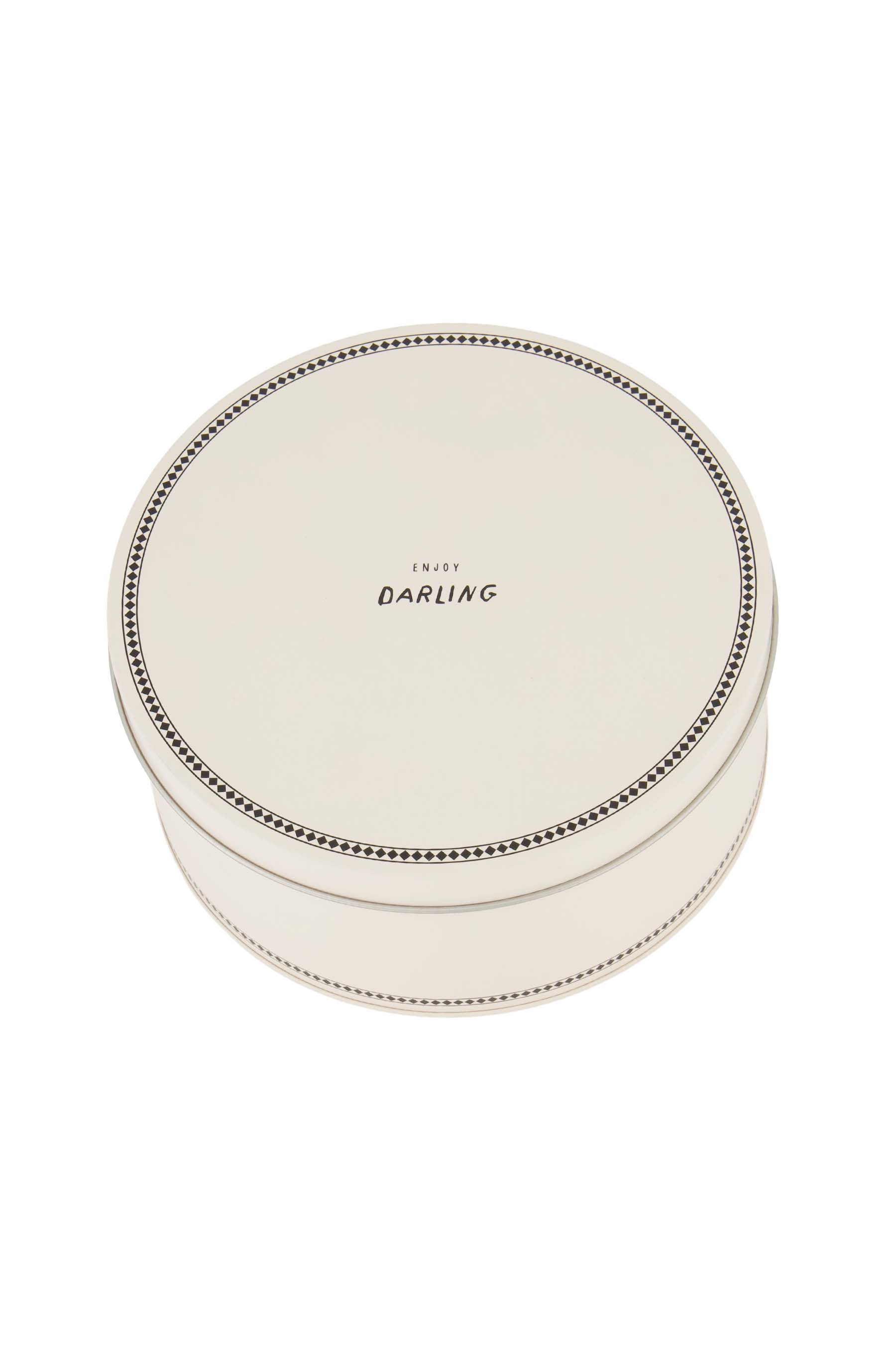 Zusss Koekendoos Darling Metaal Zand-Antracietgrijs 17x7.5 cm