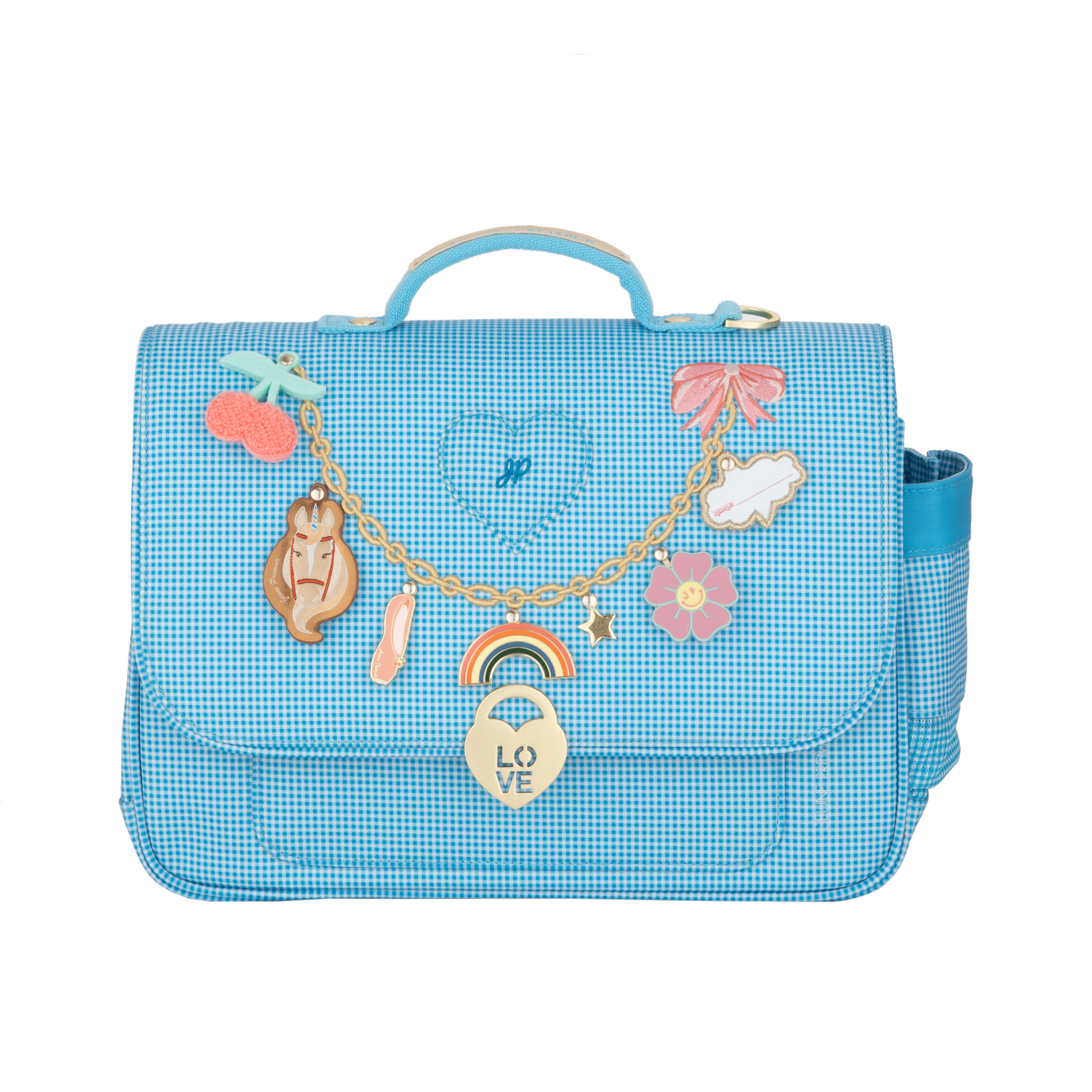 Jeune Premier Boekentas It Bag Mini 9 l Vichy Love Blue - 32x26.5x10 cm