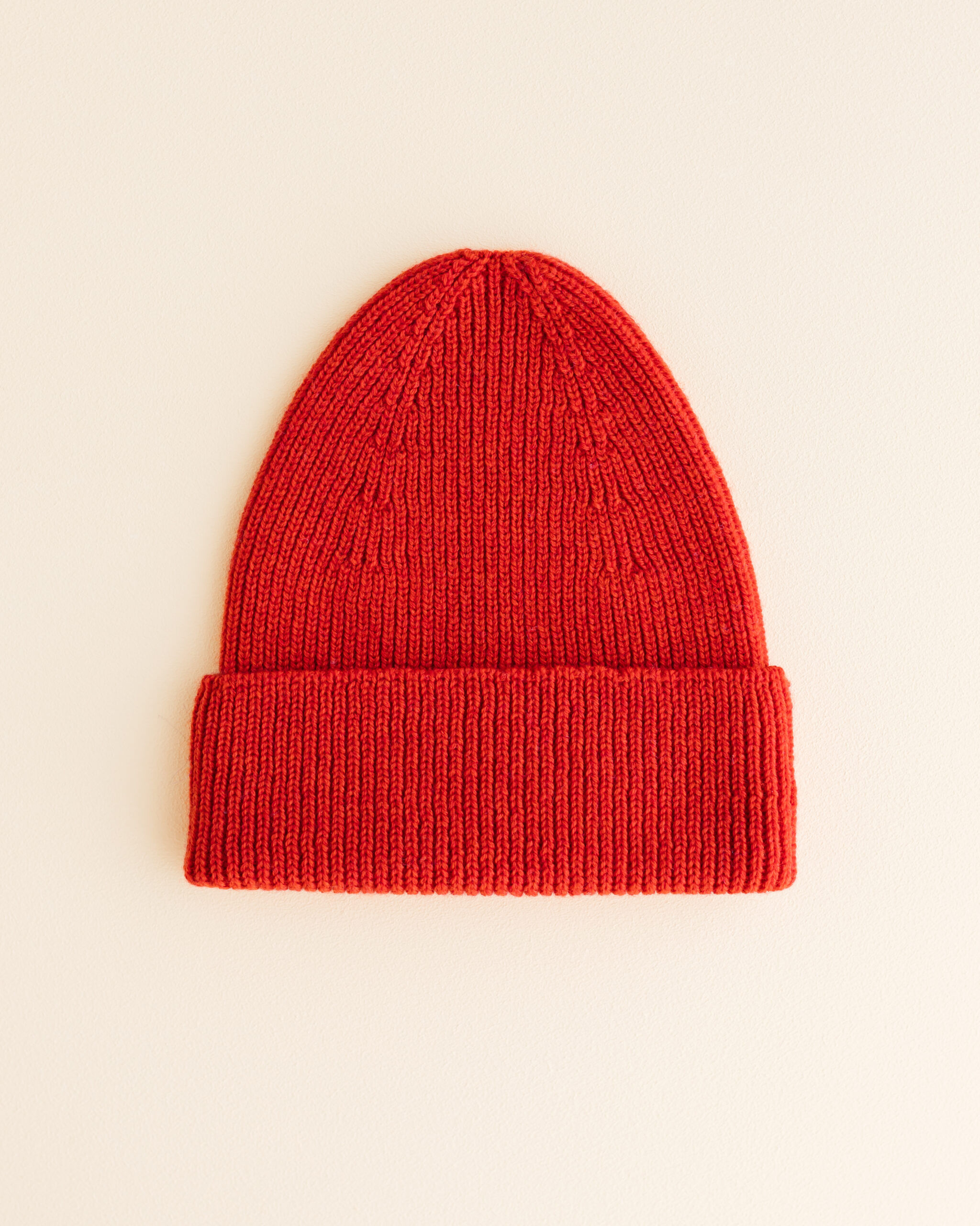 Hvid Adult Beanie Fonzie Red