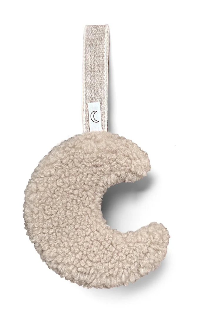 Dappermaentje Fopspeenhouder Maan Teddy Beige