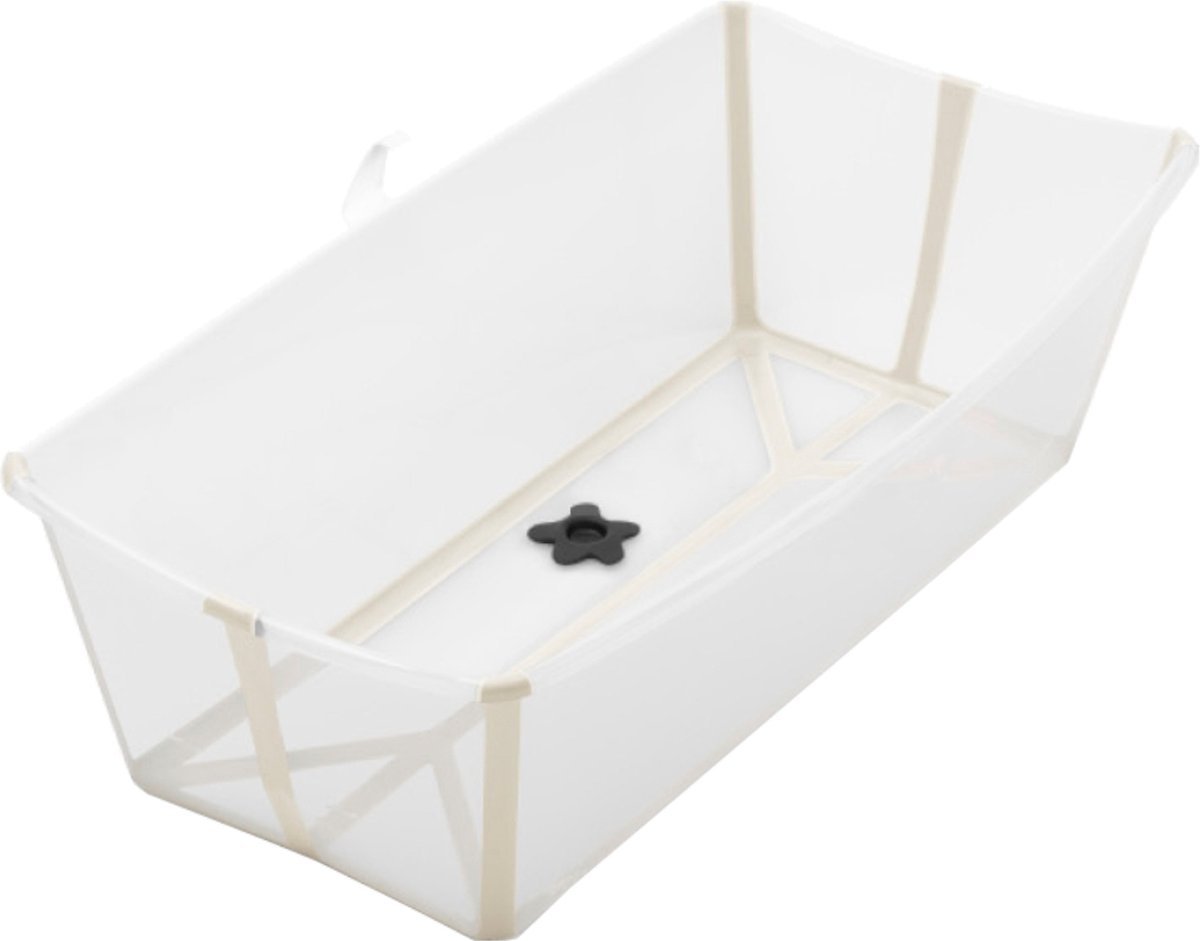 Stokke Flexi Bath Xlarge Transparant Sandy Beige 80x24x40 cm 0-6 jaar - 21-46 kg