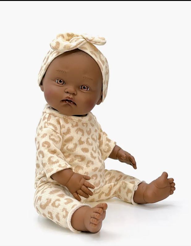 Minikane Aangekleede Pop Betty Bruin Gestipt