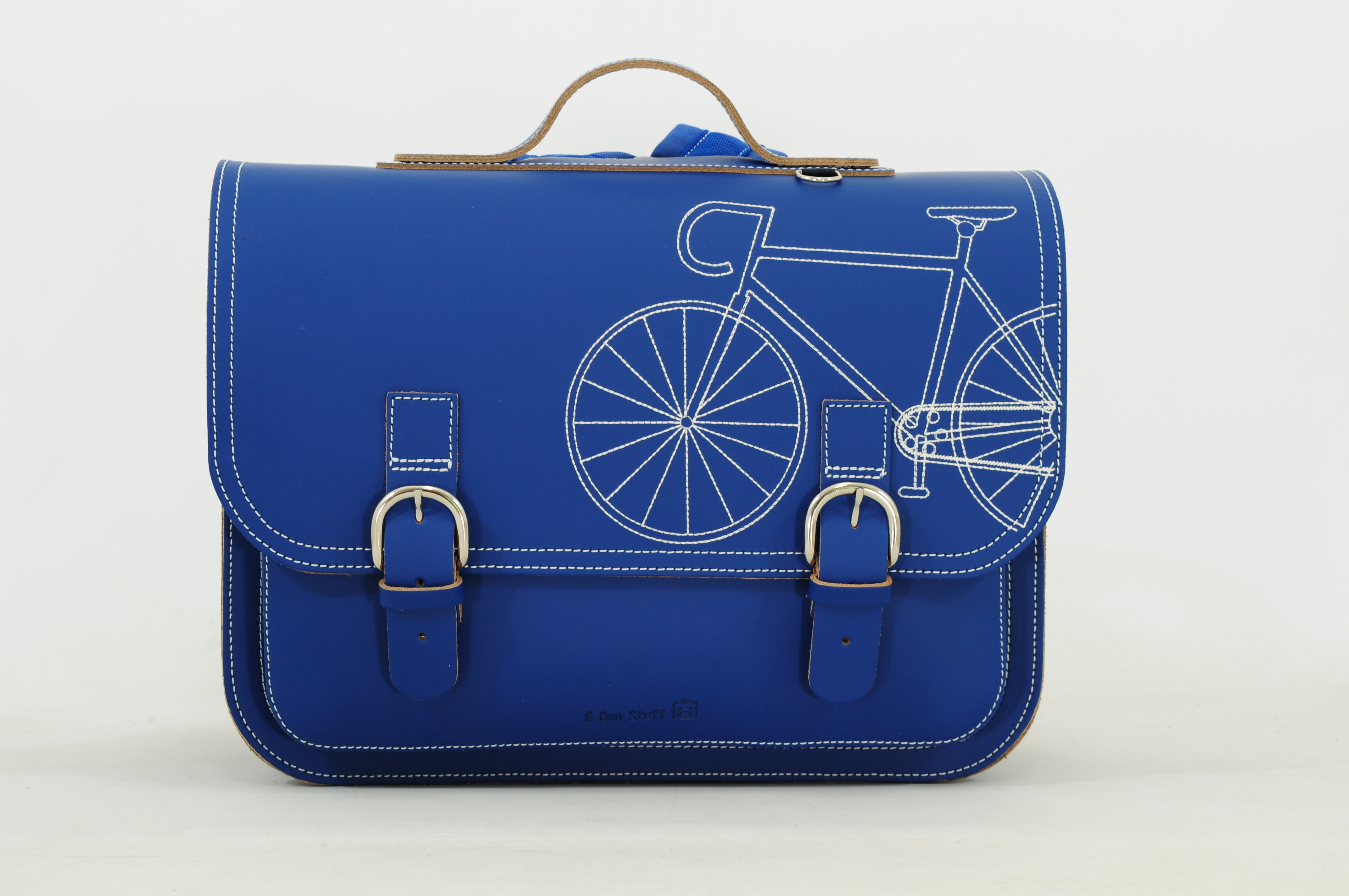 Own Stuff Boekentas Classic Fiets Cobalt 38x17x28 cm