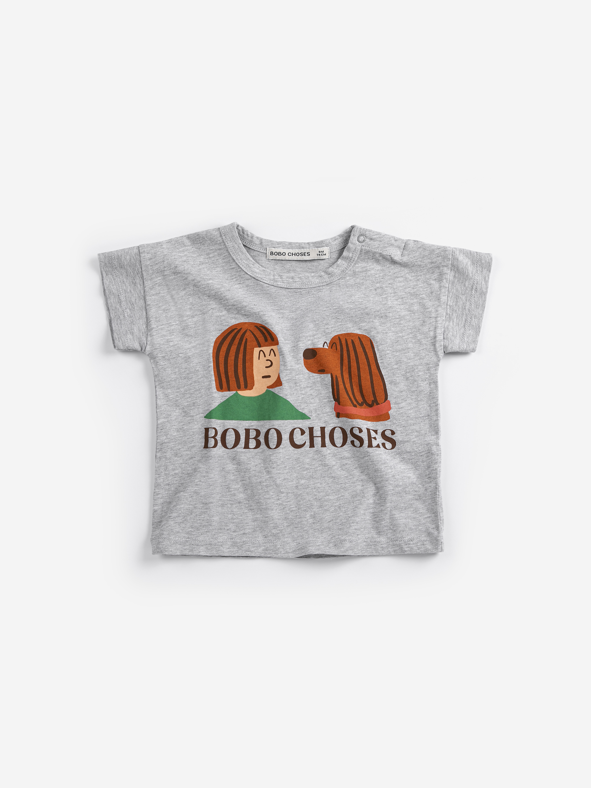 Bobo Choses Baby T-shirt Friends In A Pickle Heather Grey