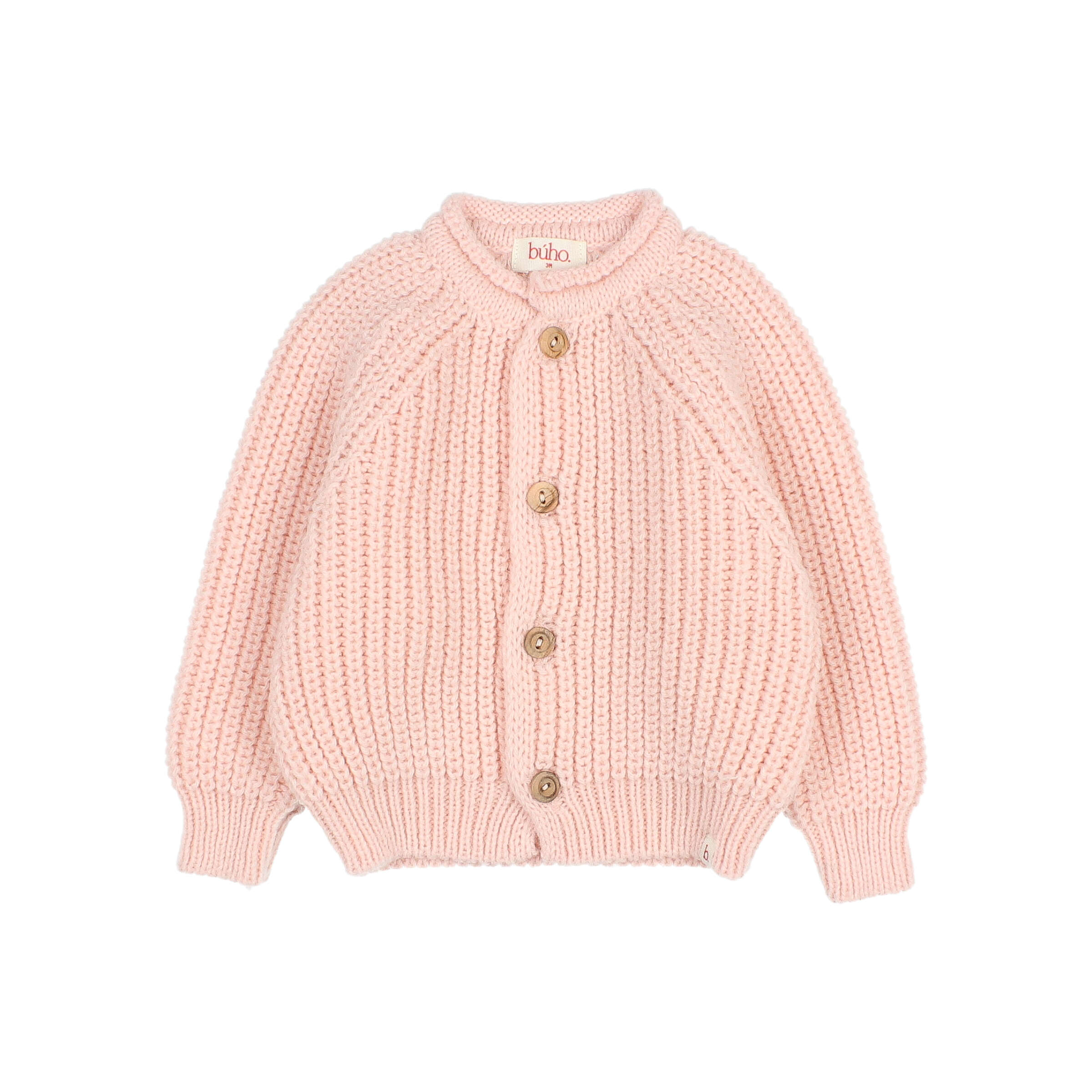 Buho Baby Cardigan Soft Knit Roze